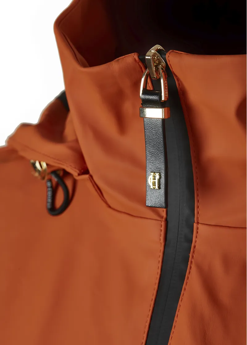 Holland Cooper Equestrian Brecon Rain Coat- Burnt Orange -3